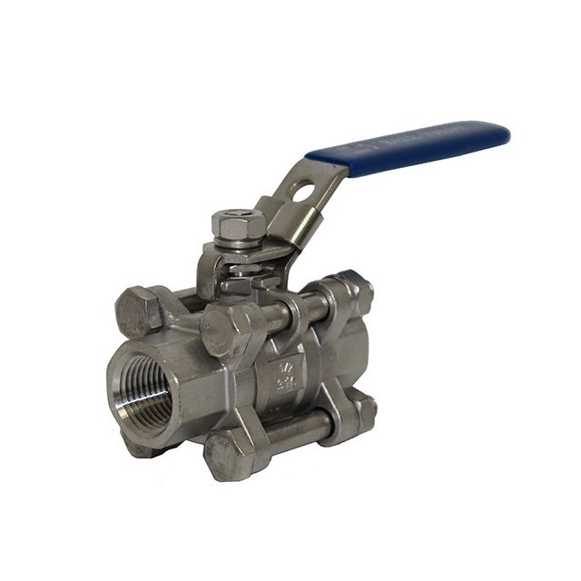 1/2" Stainless Ball Valves – 3 Piece