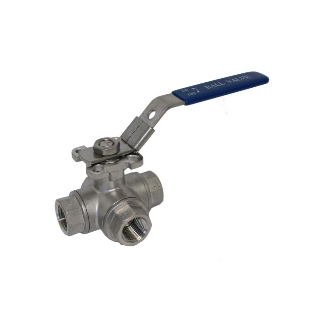 1/2" Stainless Ball Valves - 3 Way